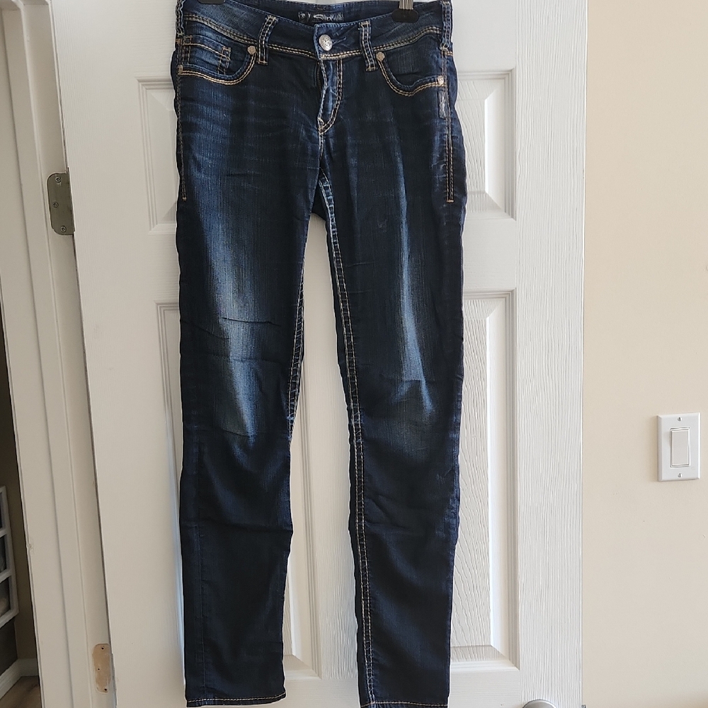 Silver Jeans Dark Wash Skinny Jeans